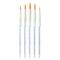 12 Packs: 5 ct. (60 total) Soft-Grip™ Gold Taklon Round Brush Set